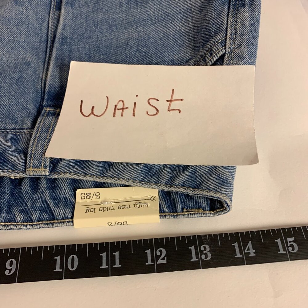 Ban-Jara Jeans high-rise wide leg cargo minor distressing Womens SZ 3 NWT - Picture 9 of 12